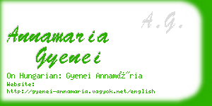 annamaria gyenei business card